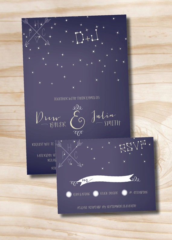 Star Themed Wedding Invitations 9