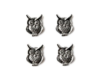 Owl Tuxedo Shirt Studs - Shirt Buttons - Men's Jewelry - Gift Idea - Handmade - Gift Box Included
