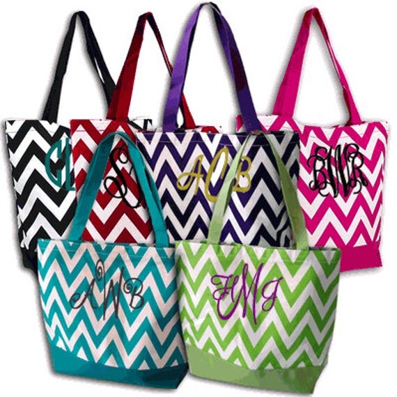Monogram Tote Bag Personalized Tote Bag Monogrammed Tote