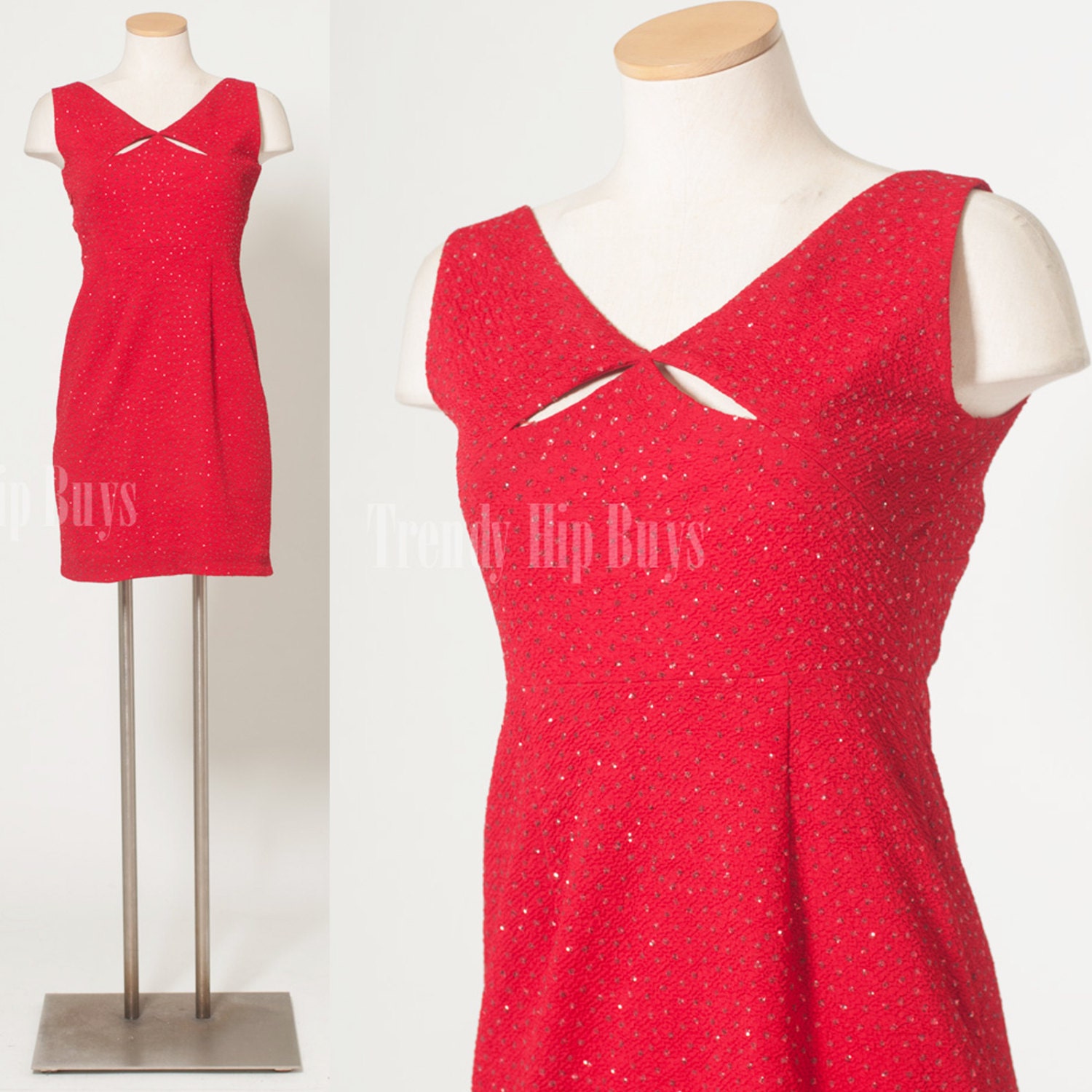 VIntage 80s Dress, Vintage red dress, 80s dress, Cocktail dress, red