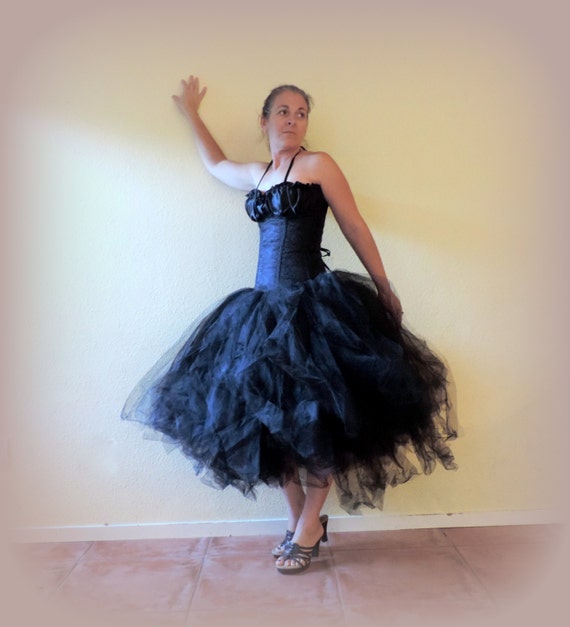 Items similar to Adult tutu dress, corset tutu dress, black tutu dress