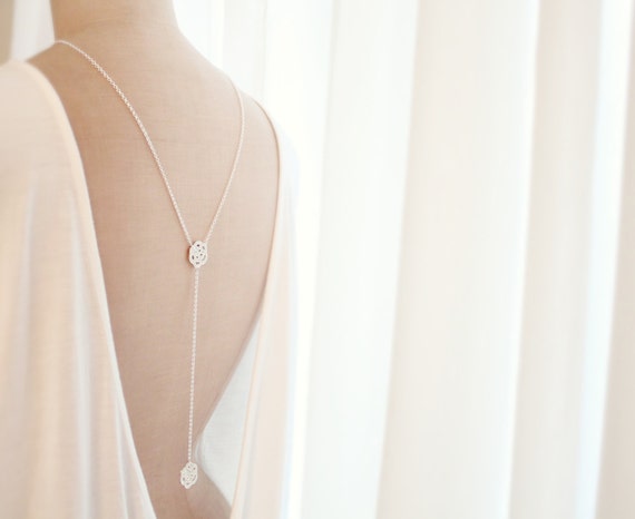 bridal back necklace