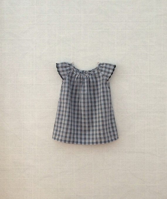 SALE Baby girl gingham dress / Short sleeves by FiruliFirula