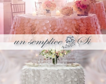 Taffetta Petal Tablecloth, Round Petal Table cloths