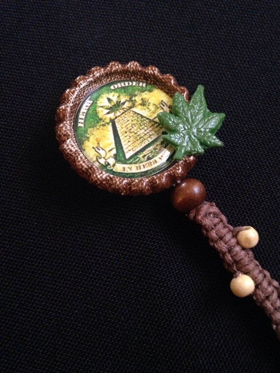 Marijuana Herb Order Roach Clip with Clay Pot Marijuana Leaf
