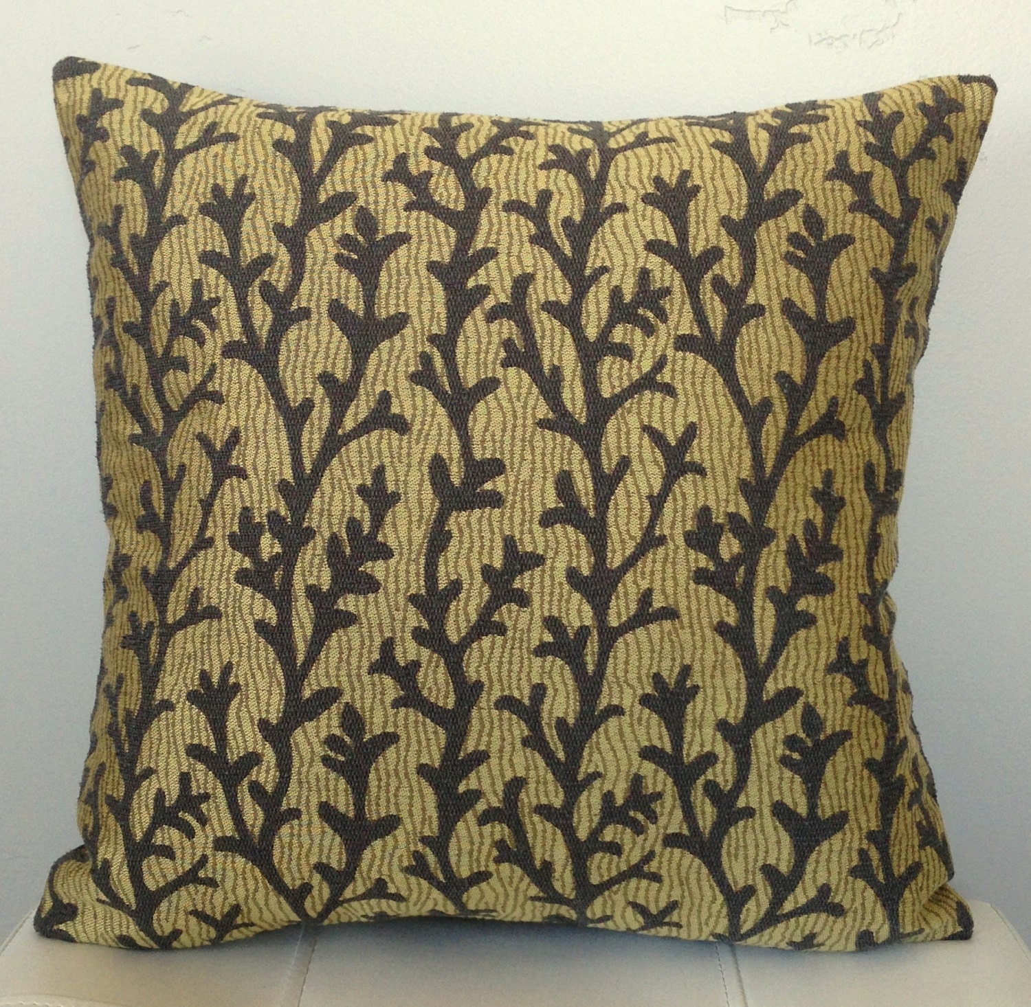 Gold and Gray Decorative Pillow Textured Pillow Cover