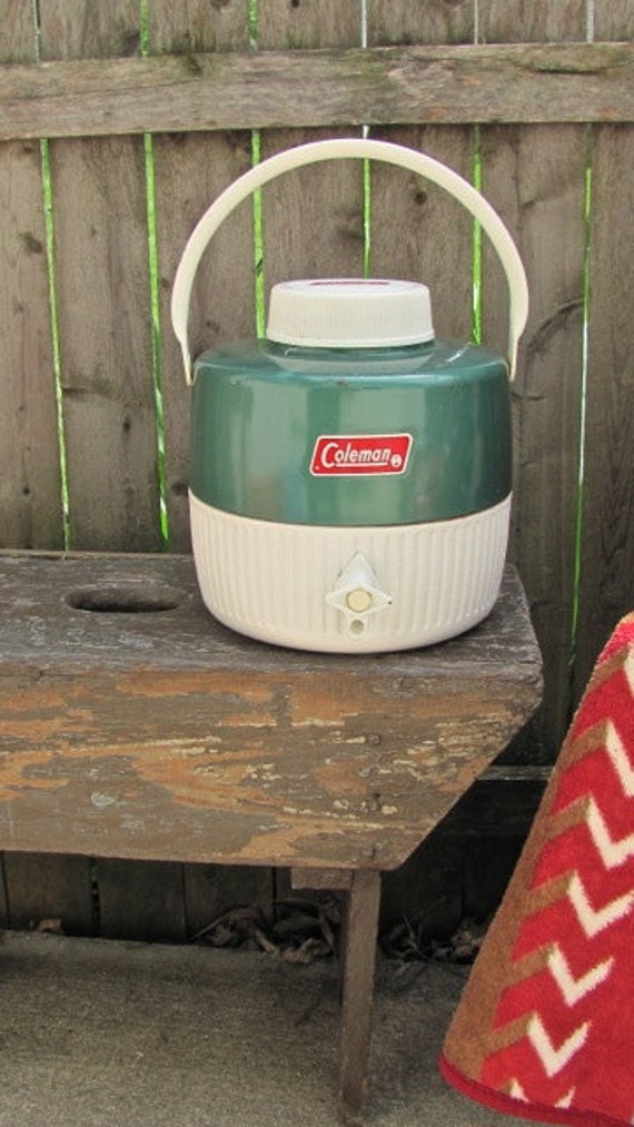 COLEMAN WATER JUG Portable Water Cooler Ice by BellaLaineVintage