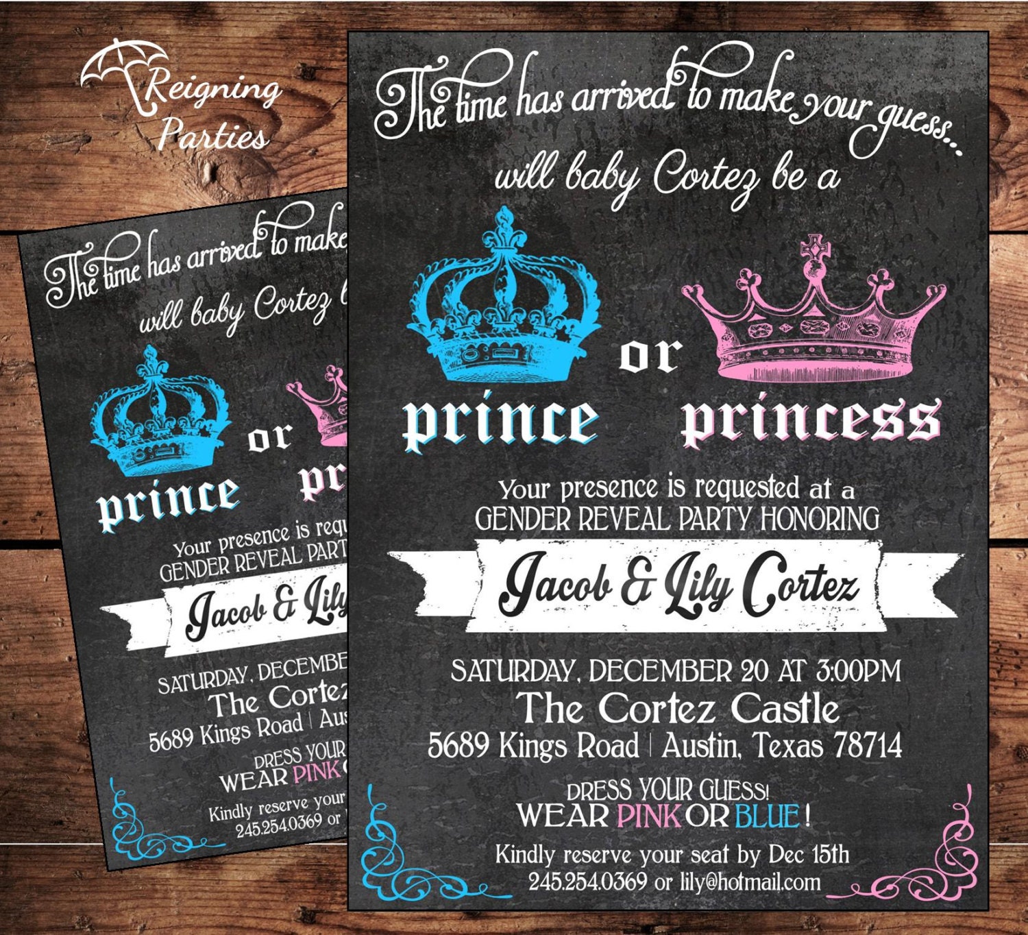 Prince Or Princess Gender Reveal Invitations 9