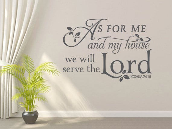 Religious Wall Decal. As for me and my house. by WeAreVinylDesigns