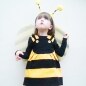 BEE-Girls Dress-yellow & black cotton corduroy-Sizes 6m-1t-2t-3t-4t-5t-6t