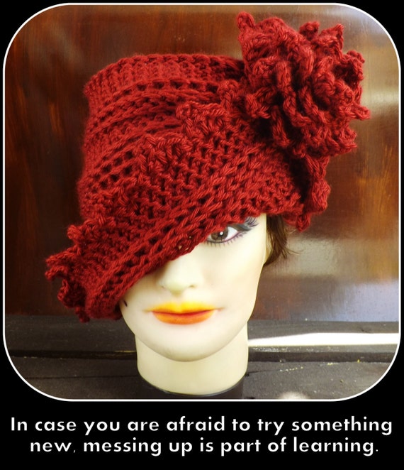 LAUREN Womens Crochet Hat Pattern, Crochet Cloche Hat Pattern, Crochet Flower Hat Pattern, Brim Hat Crochet Pattern, Women Hat Pattern