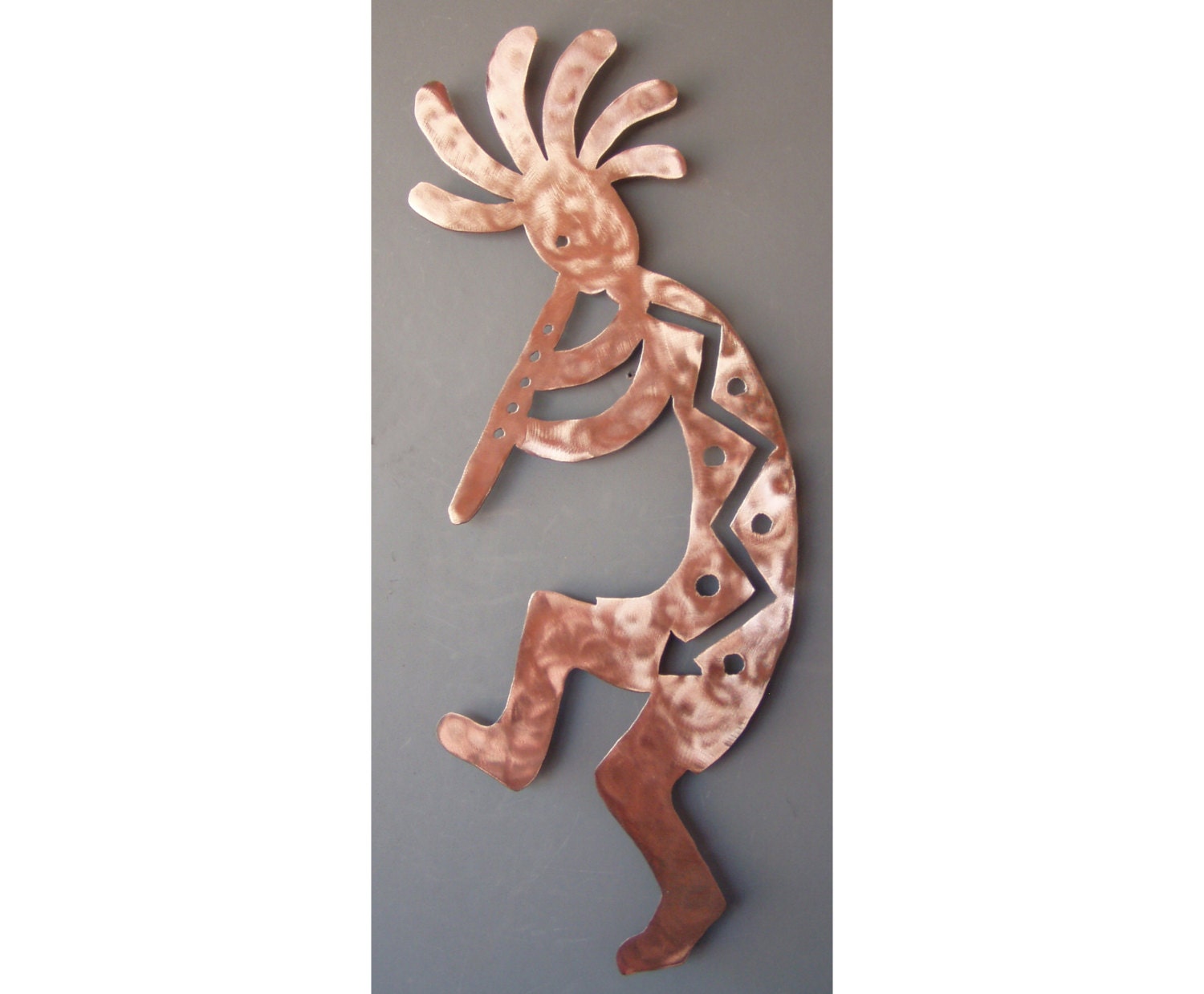 Metal Kokopelli Flute Southwest Wall Art Left by ChrisCrooks