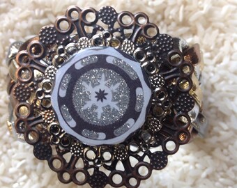 Metallic Upcycled Bracelet with a Dash of Sparkle