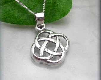 Irish Eternity Knot Necklace, Celtic Necklace, Celtic Jewelry, Irish Jewelry, Sterling Silver, Graduation Gift, Friendship Jewelry (SN847)