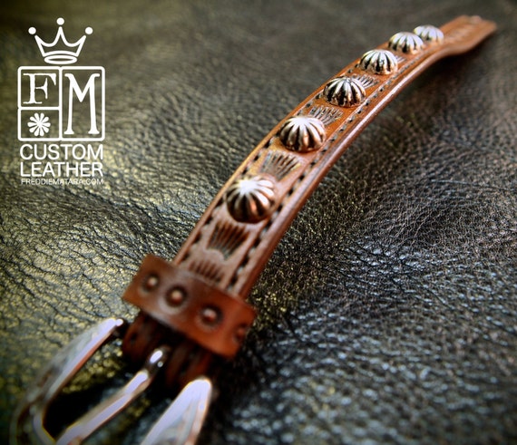 Leather bracelet cuff Lean and Sexy Cowboy western style made in Brooklyn NYC