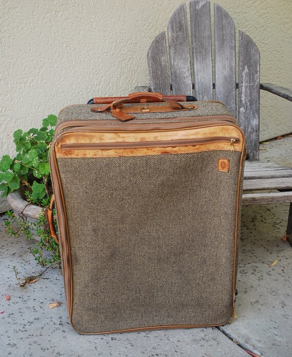Vintage Tweed Hartmann Rolling Pullman Large Suitcase Luggage