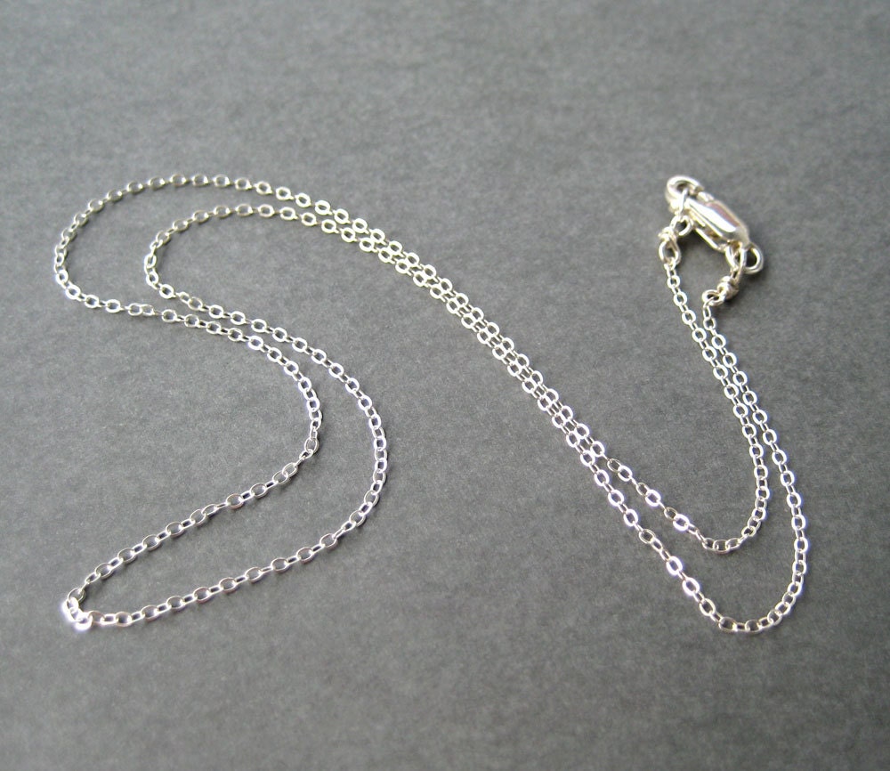 16 Inch Sterling Silver Chain Necklace Fine Gauge .925