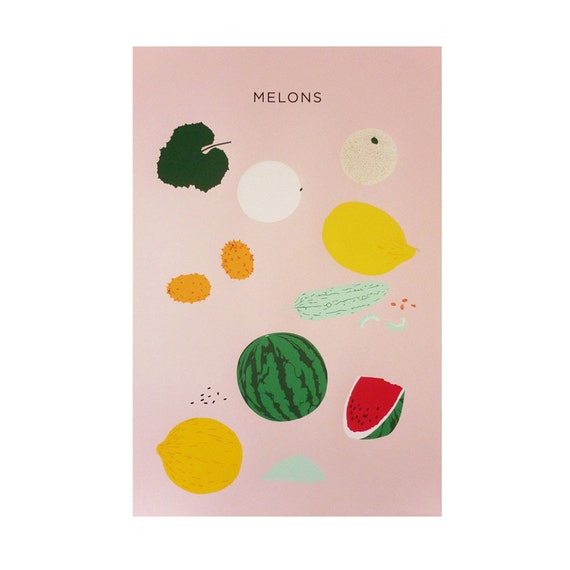 NEW!! Large Melons Print / Plant Planet
