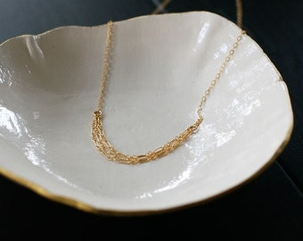tabula rasa - layered gold necklace by elephantine