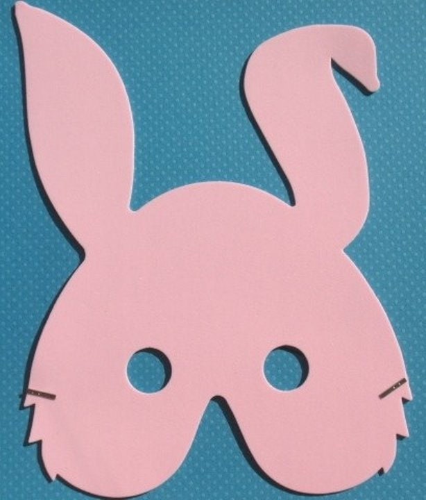 Bunny Rabbit Masquerade Mask Pink White or Brown