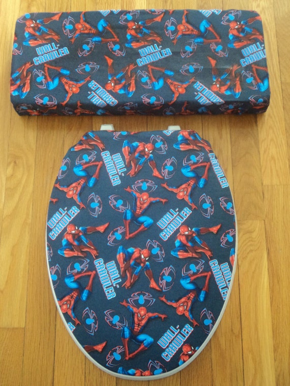 Wall Crawler Toilet Seat Cover Set Spiderman Wall Crawler Toilet Seat Cover Set