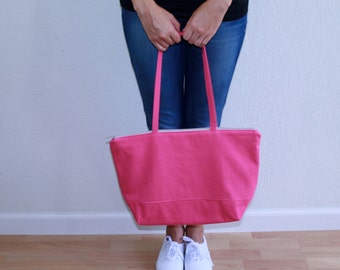 Popular items for hot pink tote bag on Etsy
