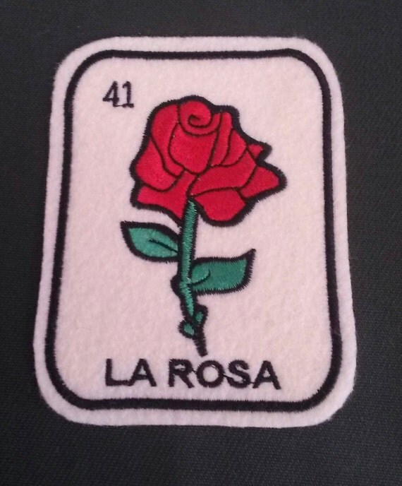 La Rosa Loteria Patch Iron On