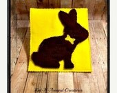 Christmas In July Sale Chocolate Easter bunny felt puzzle with placement card Il_170x135