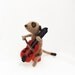 Meerkat cellist, musician meerkat, animal playing cello, orchestra, band, knitted celloist, meercat, musician gift