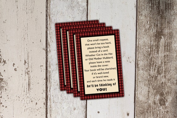 Items similar to Moose Baby Shower Book Poem Inserts - print yourself ...