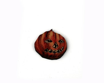Jack O Lantern, Halloween Brooch, Pumpkin Brooch, Thanksgiving, Halloween Badge