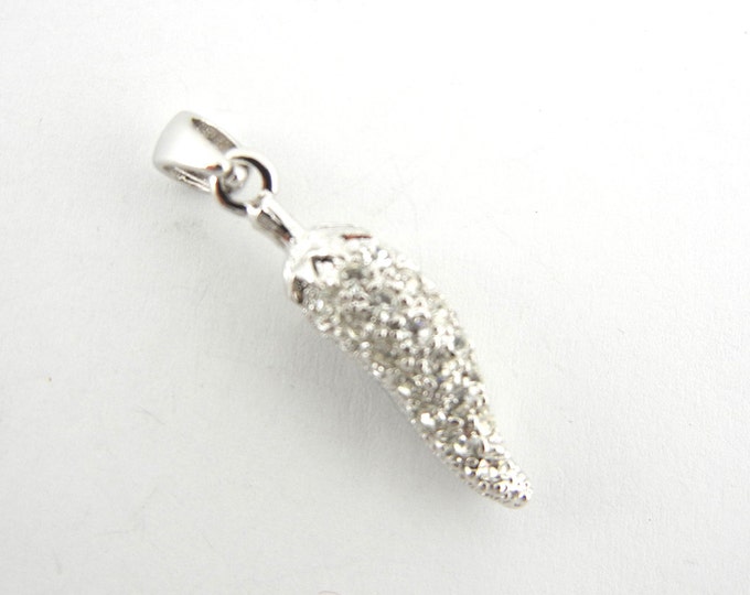 Rhinestone Dimensional Chili Pepper Pendant