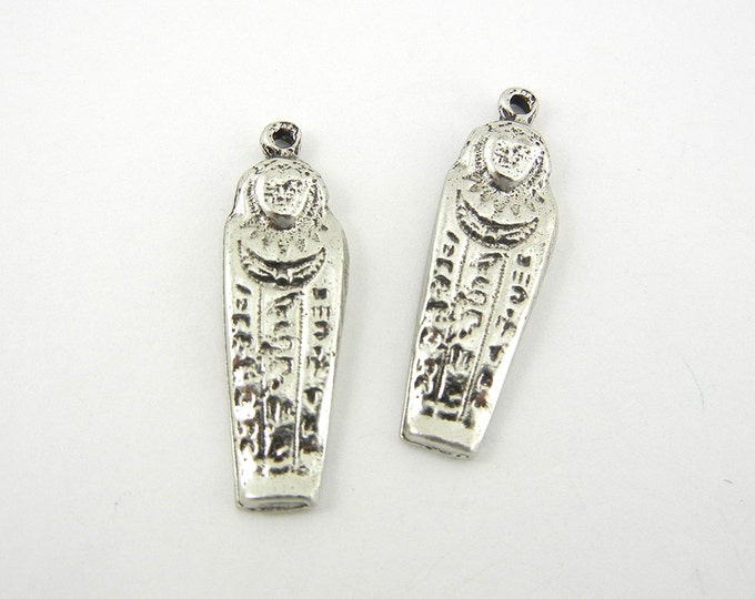 Pair of Pewter Mummy Charms