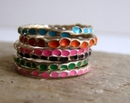 Colorful Stackable Rings Sterling Silver Gifts Under 75