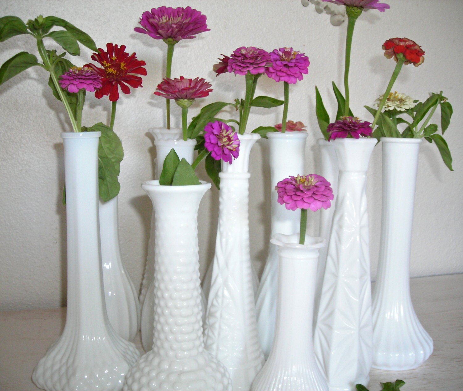 milky white vases bakers dozen 13 milk glass vases instant