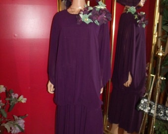 G.Gatsby 3-pc Handmade Hat Brooch Vintage Flapper Dress 20s Theme Evening Holiday Size 20