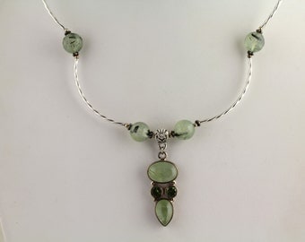 Prehnite Necklace Set. Listing 98405623