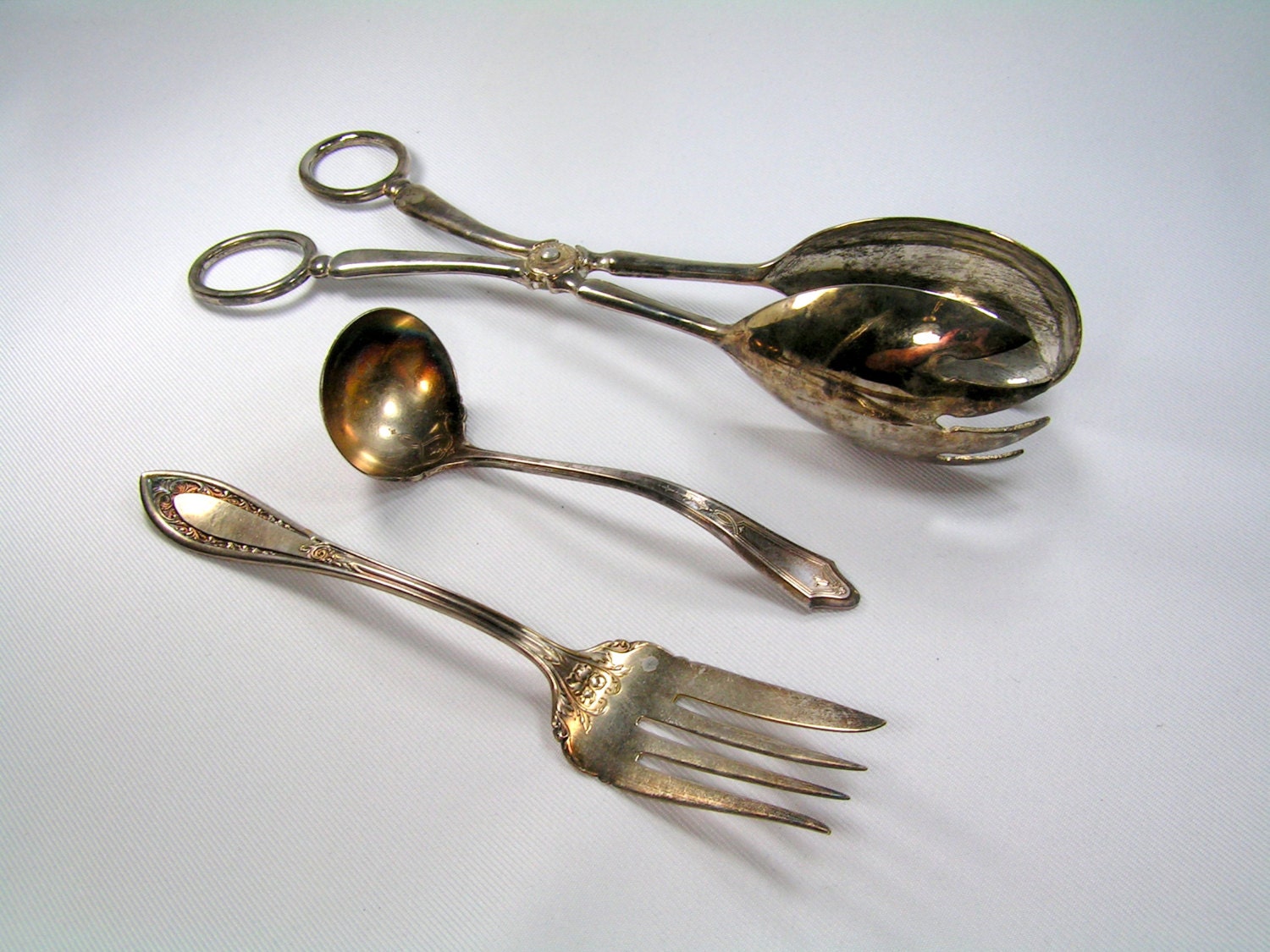 Vintage Silver Serving Pieces Something Old by NoMineBoutique