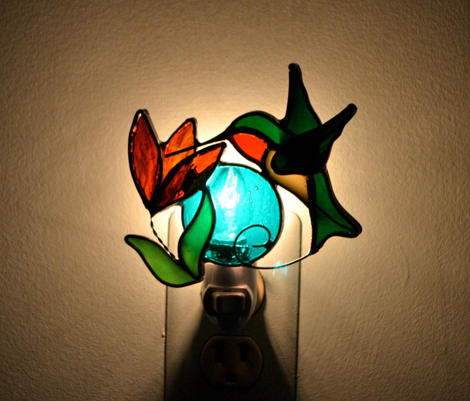 Hummingbird Stained Glass Nightlight