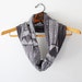 Going Hunting - modern boho chic jersey hand printed circle cowl scarf - by Simka Sol