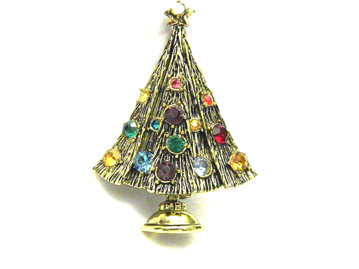 hollycraft christmas tree brooch vintage pin book piece brooch hollycraft christmas tree brooch vintage pin book piece brooch