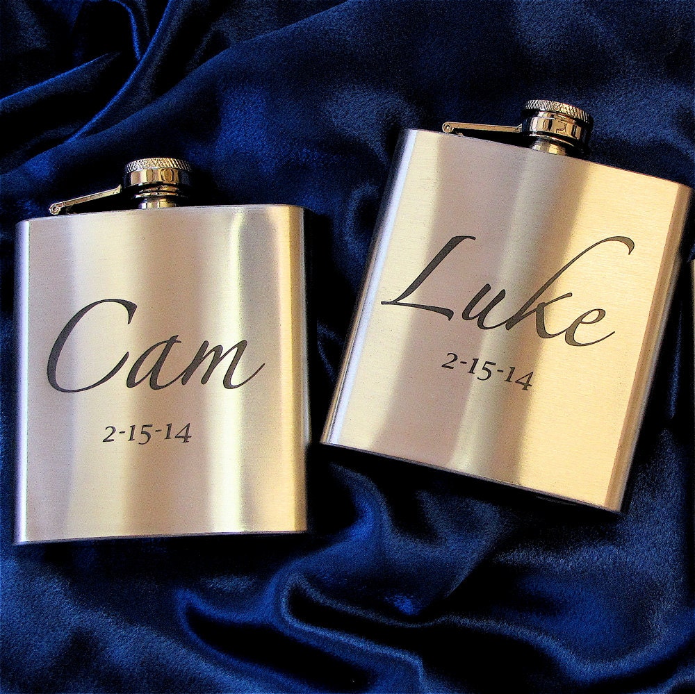 5 Personalized Flasks Groomsmen Gift Flask Best Man Gift