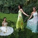Hand painted silk gowns