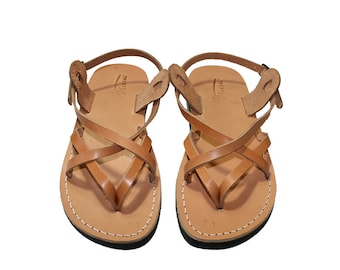 Caramel Star Leather Sandals for Men & Women Handmade by SANDALI