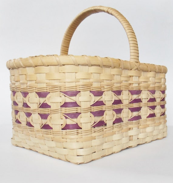 Woven Picnic Basket Market Basket Large Basket by CustomCoffey