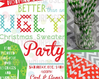 Ugly Christmas Sweater Party Decorations Fully Assembled