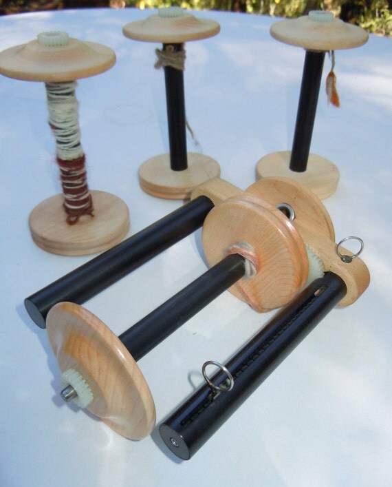 Woolee Winder & 3 Extra Bobbins fits Ashford Traditional