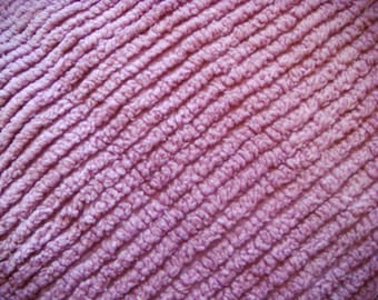 Lavender Plush Ribbed Vintage Chenille Bedspread Fabric 17 x 26 Inches