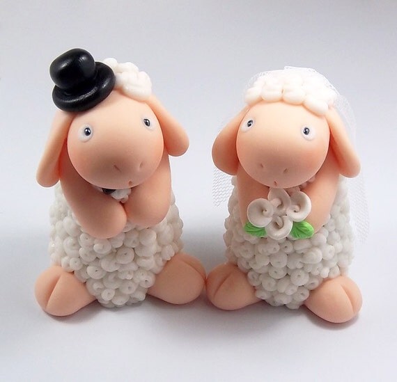 Sheep Wedding Cake Topper Custom Wedding Cake Topper