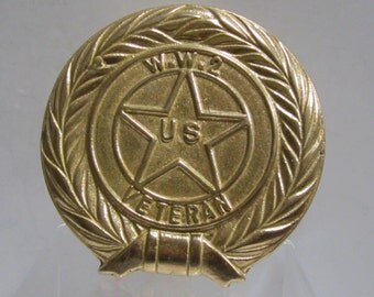W.W.2 US Veteran Brass Plated Plaque